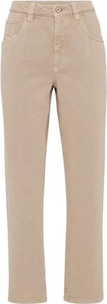 Brunello Cucinelli mid-rise cropped jeans - women - Fabric - 44 - Neutrals