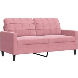 vidaXL Sofá de 2 plazas terciopelo rosa 140 cm vidaXL