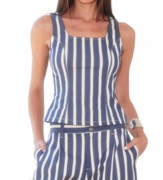 Fifteen Twenty Kali Top In Blue Stripe