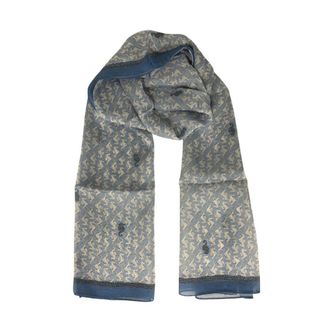 Borbonese Silky Scarves, female, Blue, Size: ONE SIZE Luxurious Silk Scarf with Elegant Detailing