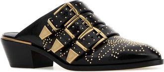 Chlo&eacute; Black Slippers Flat Shoes