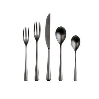 Mepra Neve Flatware Set - 20 Pieces in Ice Black Gold at Nordstrom