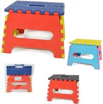 Trade Shop Trade Shop - Sgabello Sedia Plastica Colorato Richiudibile Pieghevole Campeggio 25x20x19