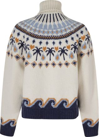 Alanui Sweet Winter Geometric Jacquard Wool Turtleneck