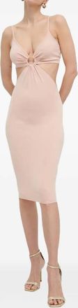 Elisabetta Franchi cut-out midi dress - women - Fabric - 40 - Pink