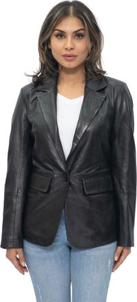 Infinity Leather Womens Soft Leather Blazer Jacket-Apeldoorn