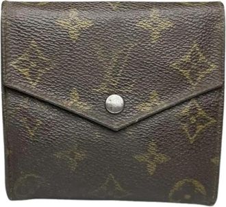 Louis Vuitton Pre-owned Leren Portemonnee - Dames - Vintage Accessoires - Bruin - ONE Size - Leer - Vintage