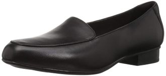 Clarks Womens Juliet Lora Loafer, Black Leather, 12 Wide