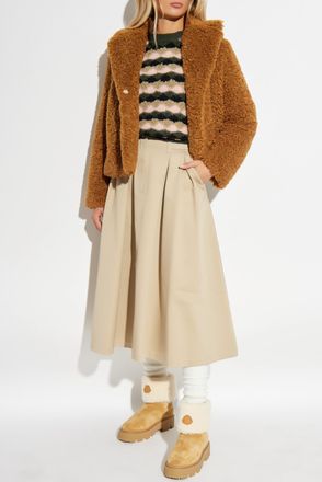 Moncler Barbot Down Jacket, Womens, Brown