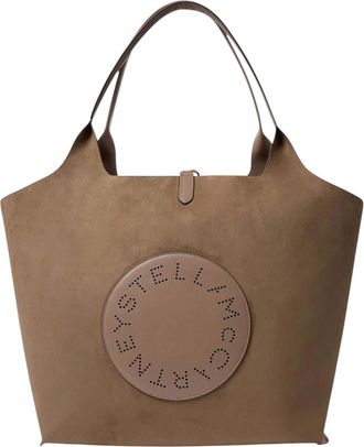Stella McCartney Brown Logo Large Tote