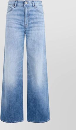 7 For All Mankind denim high-rise wide-leg trousers