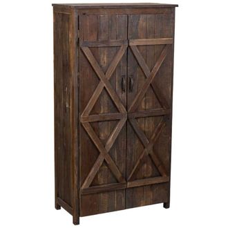 Wanderlust Deco Armario de madera marr&oacute;n 78x40x148 cm