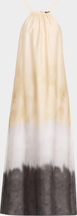 PESERICO Sleeveless Ombre Maxi Dress