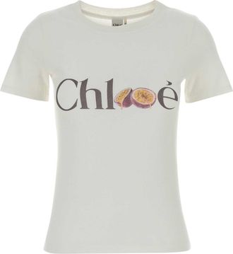 Chlo&eacute; White Cotton T Shirt