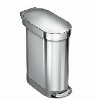 Simplehuman Cubo De Basura Slim 45 L, Acero Inoxidable Cepillado Cw2044