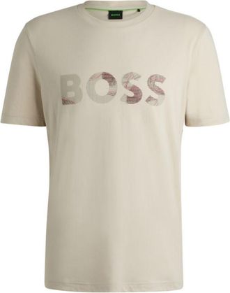 BOSS Cotton-jersey T-shirt with logo print