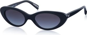 Armani Ovale Zonnebril - Dames - Accessoires - Zwart - Maat: ONE Size