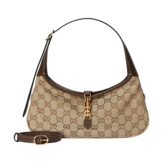 Gucci Borsa a Spalla Jackie Media - Dames - Tassen - Beige - Maat: ONE Size
