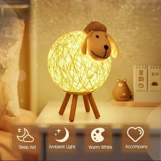 OEM L&aacute;mpara De Noche Led De Imitaci&oacute;n De Rat&aacute;n De Oveja, Proyector De Mesilla De Noche Para Ni&ntilde;os, L&aacute;mpara De Noche Led Para Dormitorio, Guarder&iacute;a, Sala D