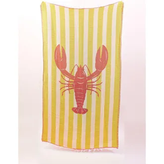 Hat Attack Novelty Turkish Towel in Lobster Yellow/Coral at Nordstrom