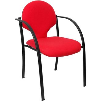 Piqueras y Crespo Pack 2 Sillas Hellin Chasis Negro Bali Rojo