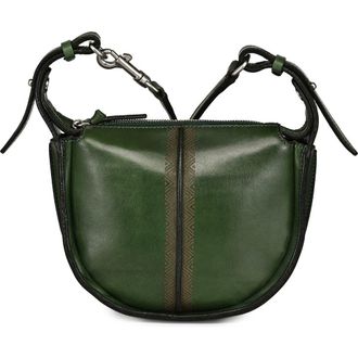 OLD TREND Dahlia Genuine Leather Compact Structured Crossbody in Green at Nordstrom