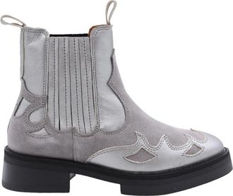 DWRS Stijlvolle enkellaarsjes - Dames - Chelseaboots - Grijs - 37 EU - Schoenen