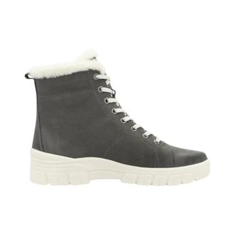 Remonte Lace-Up Winter Boot - Dames - Schoenen - Grijs - Maat: 41 EU Wol
