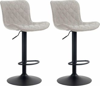 Clp Sgabello Emma Bar Set di 2 Tortora Tessuto