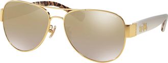 Coach Gold Flash Gradient Pilot Ladies Sunglasses HC7059 92496E 62