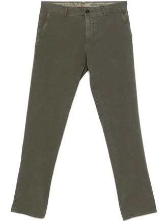 Incotex twill tapered trousers - men - Elastane/Cotton - 36 - Green