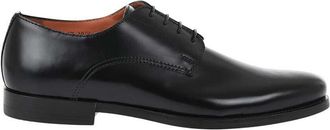 Santoni Black Faizan Lace Ups Shoes