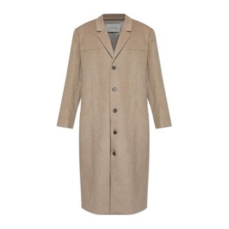 Entire studios Wollen jas - unisex - Mantel - Beige - L - Wol - Jassen