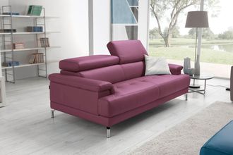 Egoitaliano 2,5-Sitzer »Soul, Design und Sitzkomfort auf hohem Niveau, tolle Details« inkl. Kopfteilverstellung für noch mehr Komfort, Designfuss