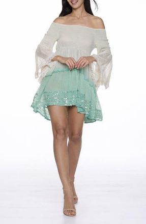 Ranee&rsquo;s Smocked Minidress in Green at Nordstrom Rack, Size Large/x-Large