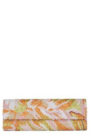 Jeffrey Campbell Disco Sequin Clutch in Orange Multi at Nordstrom