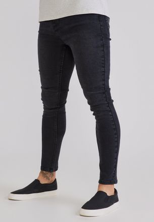 Siksilk Mens Black Skinny Jeans 38