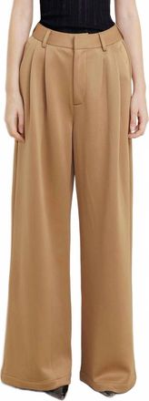 Flying Tomato Solid Woven Pant In Camel