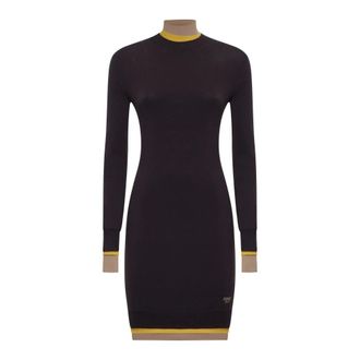 Fendi Dames, Jurken, Paars, Maat: S Wol