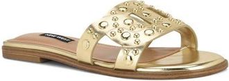 Nine West Gomaz Slide Sandal in Gold at Nordstrom, Size 5.5