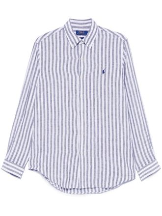 Polo Ralph Lauren linen shirt - men - Linen/Flax - S - Blue