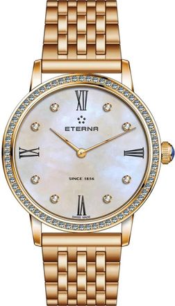 Eterna Horloges - Dames - Horloges - Geel - ONE Size - Accessoires