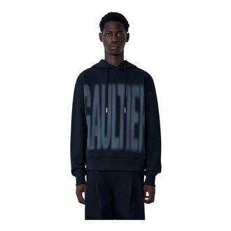 Jean Paul Gaultier Hoodies & sweatvesten, Heren, Zwart, S, Katoen, Logo Motief Hoodie