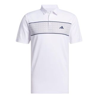 adidas Chest Stripe Polo Shirt Asia Sizing White IU4344