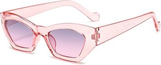 Generic Mens Vacation Outdoor Sunglasses Womens Sports Commuting Square Sun Glasses(Pink)