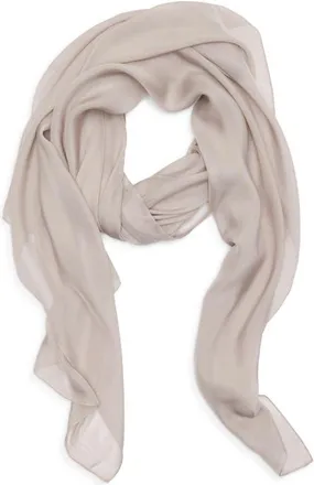 Nordstrom Silk Chiffon Wrap in Grey Sconce at Nordstrom