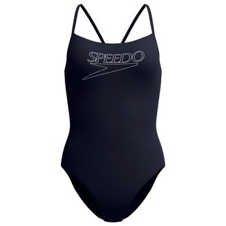 Speedo Endurance+ Logo Thin Strap One Piece Badeanzug f&uuml;r Damen | blau