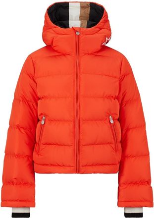 HUGO BOSS Womens Solid Patterned Zipped Pocket Ski Jacket in Bright Orange - Size 16 UK