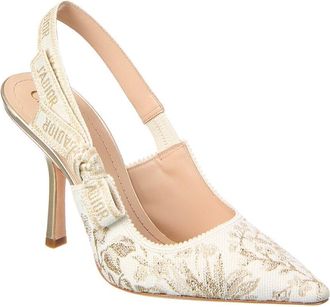 Dior Jadior Canvas & Leather Slingback Pump