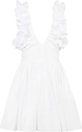 Msgm Mini Jurk - Dames - Korte kleedjes - Wit - L - Katoen - Kleedjes